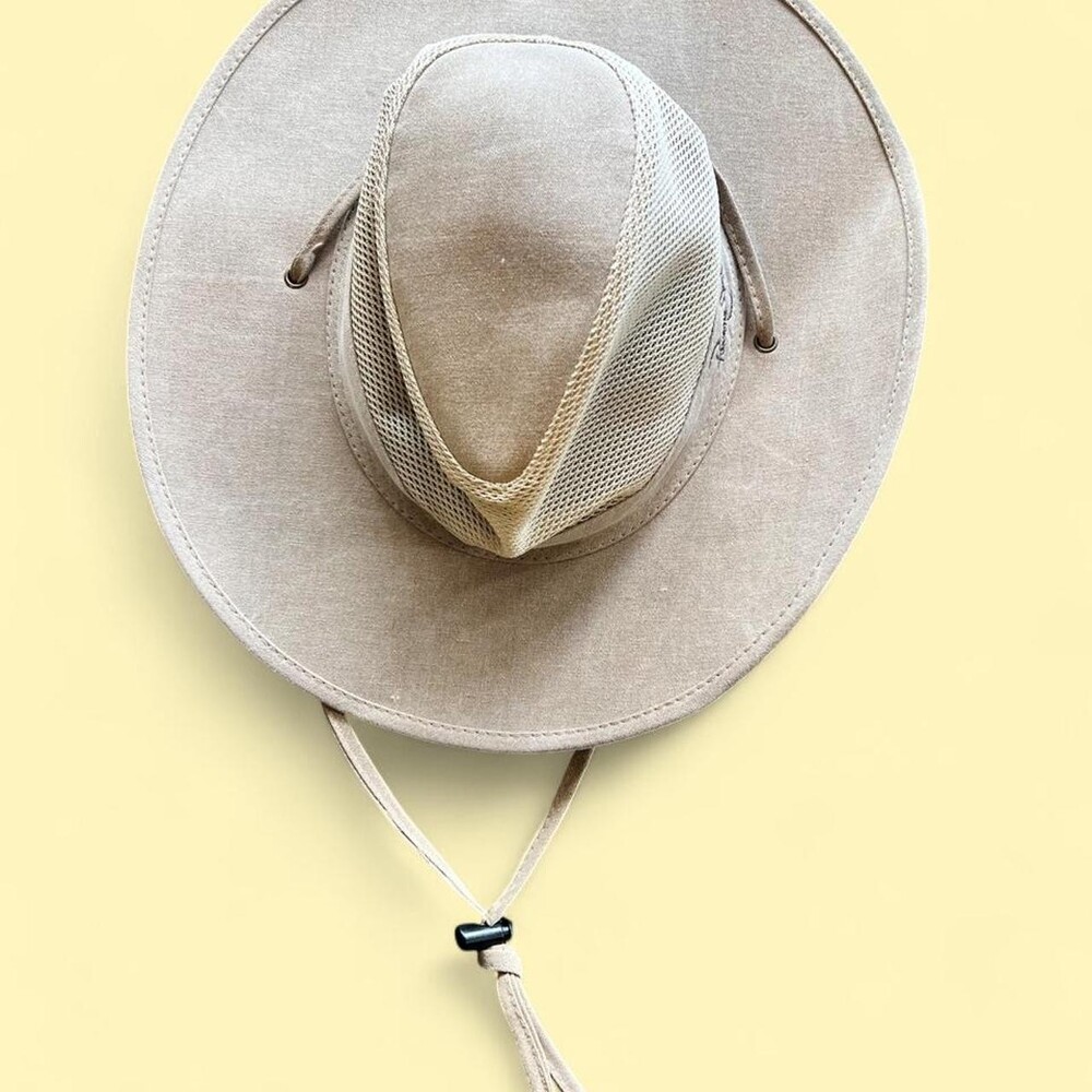 Tan Original Official Panama Jack Cotton Hunting/Fishing/Outdoors hat with mesh